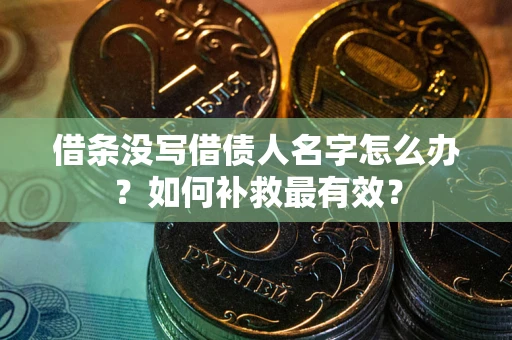 济南借条没写借债人名字怎么办？如何补救最有效？